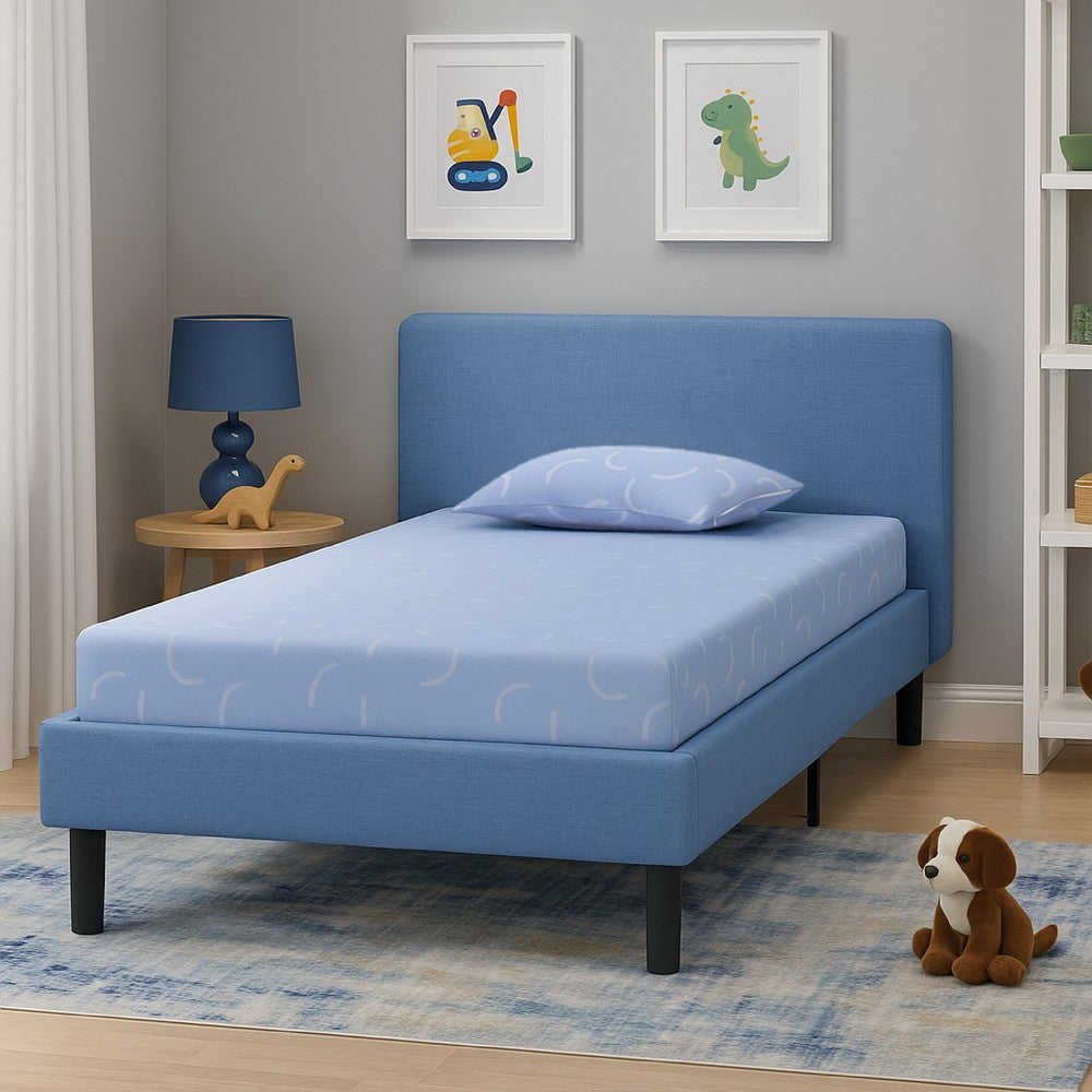 Ashley Ruve Twin Mattress | Standard Pillow | Memory Foam | Light Blue 7"