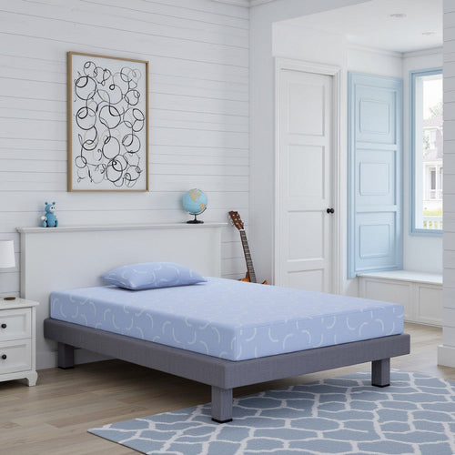 Ashley Ruve Full Mattress | Standard Pillow | Memory Foam | Light Blue 7"