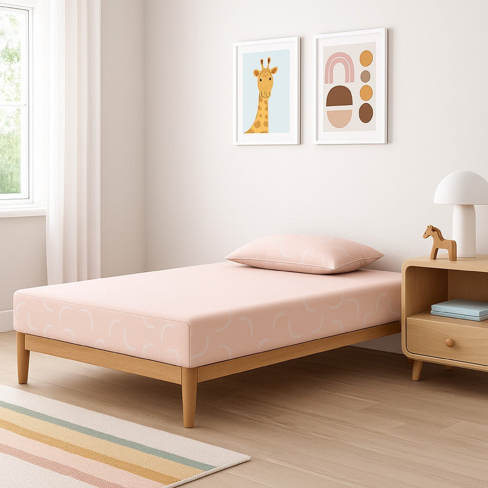 Ashley Ruve Twin Mattress | Standard Pillow | Memory Foam | Light Pink 7"