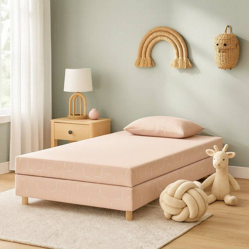 Ashley Ruve Full Mattress | Standard Pillow | Memory Foam | Light Pink 7"