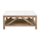 Max Coffee Table 42 Inch White Quartz Square Top Pine Wood BM326754