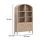 Accent China Cabinet 83 Inch Arch Design 2 Doors Gray Oak Wood BM326760