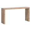 Barb Console Table, 56 Inch Rectangular Tabletop, Pine Wood Smoke Gray
