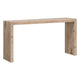 Barb Console Table, 56 Inch Rectangular Tabletop, Pine Wood Smoke Gray