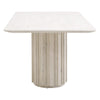 Abie Dining Table, 87 Inch, Rectangular Table Top, Pine Wood, White