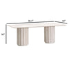 Abie Dining Table, 87 Inch, Rectangular Table Top, Pine Wood, White
