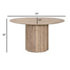 Abie Dining Table, 54 Inch, Round Tabletop, Pine Wood, Smoke Gray