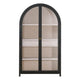 Accent Bookcase Cabinet 83 Inch Arch Design Birch Wood Black BM326769