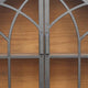 Veria Small China Cabinet 2 Door Arch Frame Matte Black 42 Inch BM326773