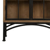 Veria China Cabinet 2 Door Arch Frame Antique Natural Brown 83 Inch BM326778