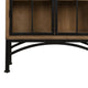 Veria China Cabinet 2 Door Arch Frame Antique Natural Brown 83 Inch BM326778