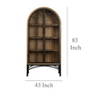 Veria China Cabinet 2 Door Arch Frame Antique Natural Brown 83 Inch BM326778