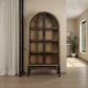 Veria China Cabinet 2 Door Arch Frame Antique Natural Brown 83 Inch BM326778