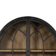 Veria China Cabinet 2 Glass Door Arch Frame Black Iron 83 Inch BM326779
