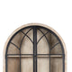 Veria China Cabinet 2 Glass Door Arch Frame Whitewash Wood 83 Inch BM326780