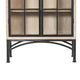 Veria China Cabinet 2 Glass Door Arch Frame Whitewash Wood 83 Inch BM326780
