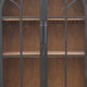 Veria Curio Wine Bar Cabinet 2 Glass Arch Doors Matte Black 71 Inch BM326781