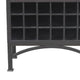 Veria Curio Wine Bar Cabinet 2 Glass Arch Doors Matte Black 71 Inch BM326781