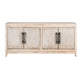 Orla Sideboard Buffet Cabinet, 4 Doors, Washed White Reclaimed Wood