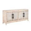Orla Sideboard Buffet Cabinet 4 Doors Washed White Reclaimed Wood BM326785