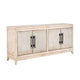 Orla Sideboard Buffet Cabinet 4 Doors Washed White Reclaimed Wood BM326785
