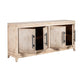 Orla Sideboard Buffet Cabinet 4 Doors Washed White Reclaimed Wood BM326785