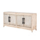Orla Sideboard Buffet Cabinet 4 Doors Washed White Reclaimed Wood BM326785