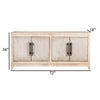 Orla Sideboard Buffet Cabinet 4 Doors Washed White Reclaimed Wood BM326785