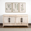 Orla Sideboard Buffet Cabinet, 4 Doors, Washed White Reclaimed Wood