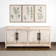 Orla Sideboard Buffet Cabinet 4 Doors Washed White Reclaimed Wood BM326785