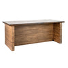 Amry Counter Table, 90 Inch Rectangular Top, Natural Brown Pine Wood
