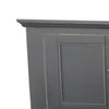 Miy Sideboard Buffet Cabinet 6 Door Matte Black Pine Wood 106 Inch BM326801
