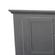 Miy Sideboard Buffet Cabinet 6 Door Matte Black Pine Wood 106 Inch BM326801
