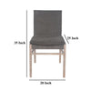 Lily Dining Side Chair Set of 2 Padded Gray Fabric Ash Wood Frame BM326803