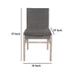 Lily Dining Side Chair Set of 2 Padded Gray Fabric Ash Wood Frame BM326803