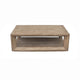 Limy Coffee Table 54 Inch Rectangular Top Shelf Antique Brown Wood BM326805