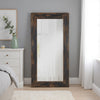 Freestanding Mirror, 80 Inch Rectangular Reclaimed Wood, Antique Black