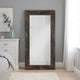 Freestanding Mirror, 80 Inch Rectangular Reclaimed Wood, Antique Black
