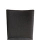 Zeus Dining Side Chair Set of 2 Black Fabric Gray Tapered Legs BM326810