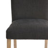 Zeus Dining Side Chair Set of 2 Black Fabric Gray Tapered Legs BM326810