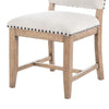 Nox Dining Side Chair Set of 2 Off White Upholstery Nailhead Trim BM326817