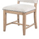 Nox Dining Side Chair Set of 2 Off White Upholstery Nailhead Trim BM326817
