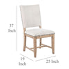 Nox Dining Side Chair Set of 2 Off White Upholstery Nailhead Trim BM326817