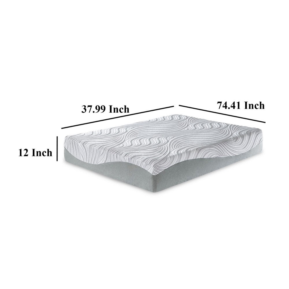Ashley Meny Twin Mattress | Ultra Plush Memory Foam | Total Body Support 12"