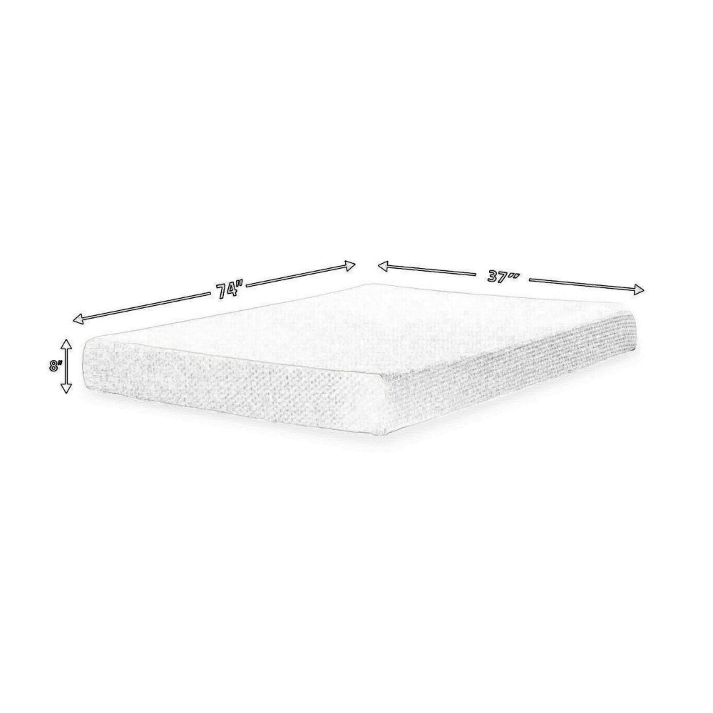 Ashley Jeny Twin Mattress | Med Firm Memory Foam | Cool Stretch Cover 8’’