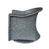 Nicki Outdoor Swivel Chair Gray Rattan Wicker Black Fabric Cushion BM326886