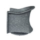 Nicki Outdoor Swivel Chair Gray Rattan Wicker Black Fabric Cushion BM326886
