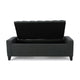 Storage Ottoman Bench Dark Gray Fabric Tufted Top 51 Inch BM326890
