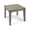 Bops Outdoor Square Side Table, 20 Inch Gray Weather-Resistant Wood