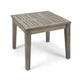 Bops Outdoor Square Side Table, 20 Inch Gray Weather-Resistant Wood